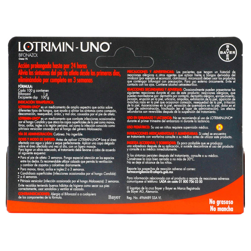 Lotrimin-Uno Crema 1% 20G (Bifonazol) - WeCare Pharma