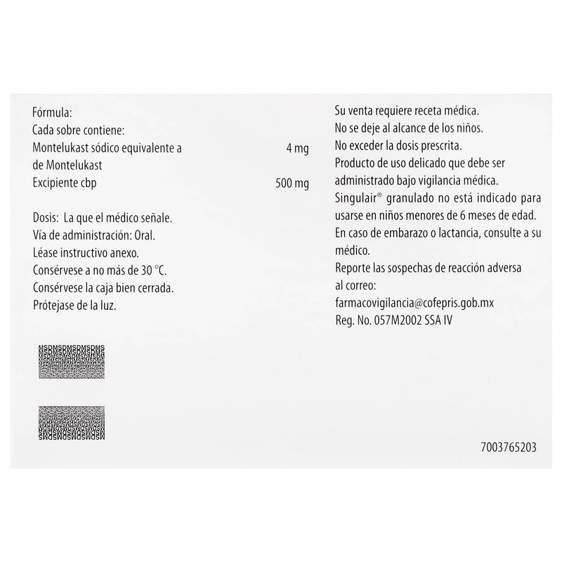 Singulair Sobre Gran 40Mg Con 10 (Montelukast) - WeCare Pharma