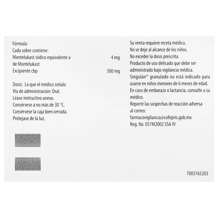 Singulair Sobre Gran 40Mg Con 10 (Montelukast) - WeCare Pharma