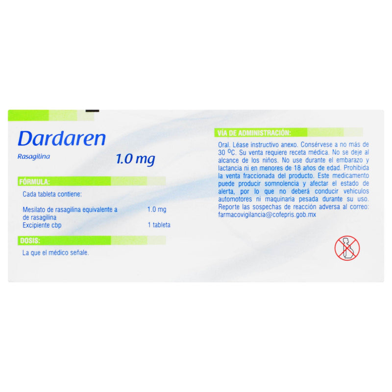 Dardaren 1Mg Con 30 Tabletas (Rasagilina) - WeCare Pharma