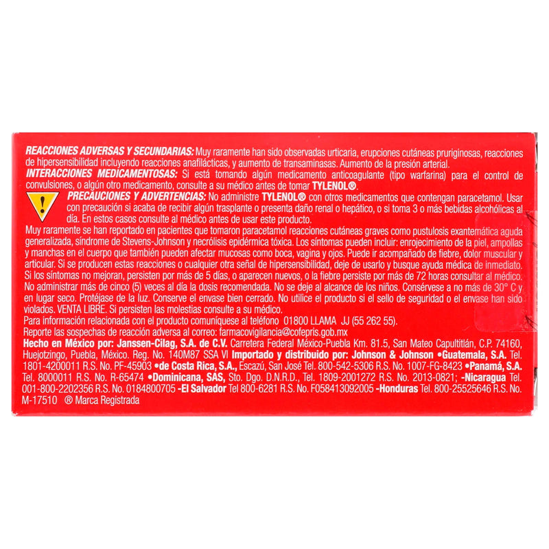 Tylenol 500Mg Con 10 Tabletas (Paracetamol) - WeCare Pharma