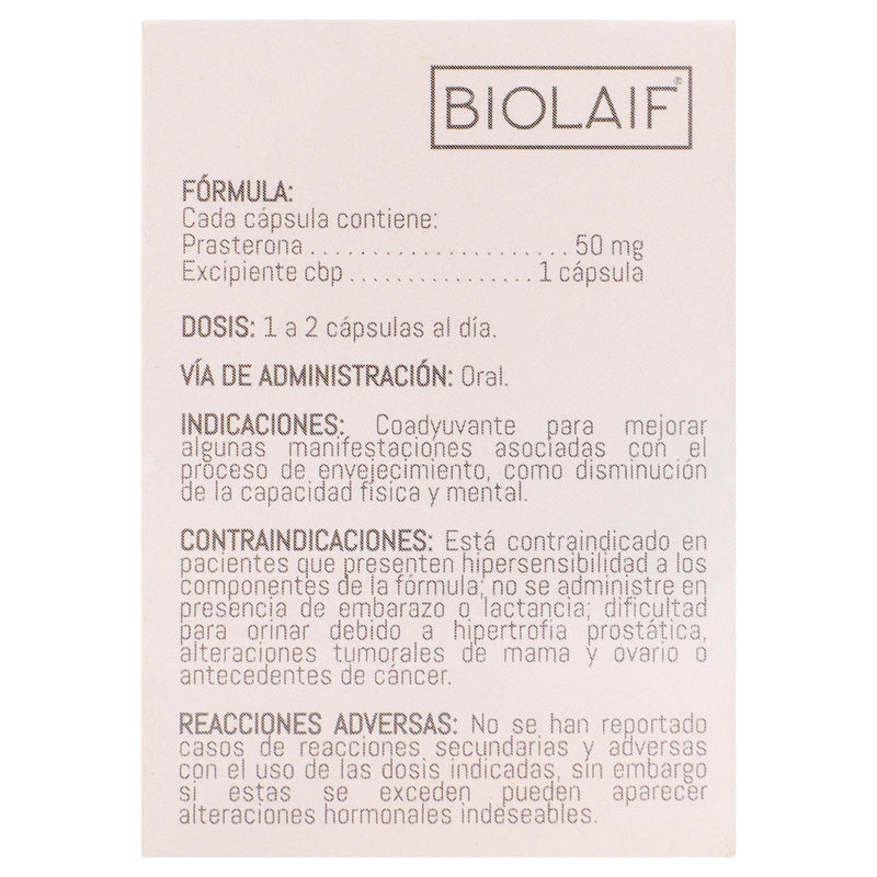 Biolaif 50Mg Con 30 Capsulas (Prasterona) - WeCare Pharma