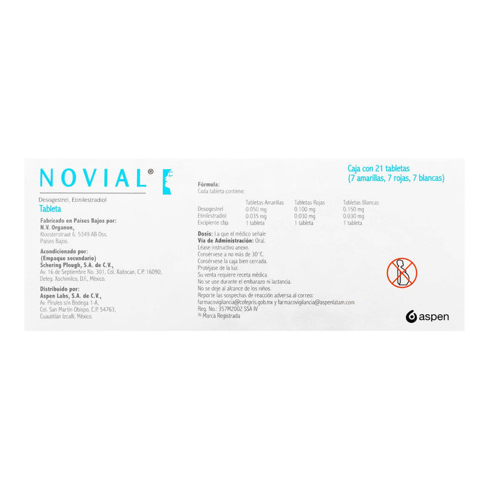 Novial 0.150Mg/0.035Mg Con 21 Tabletas (Desogestrel/Etinelestradiol) - WeCare Pharma