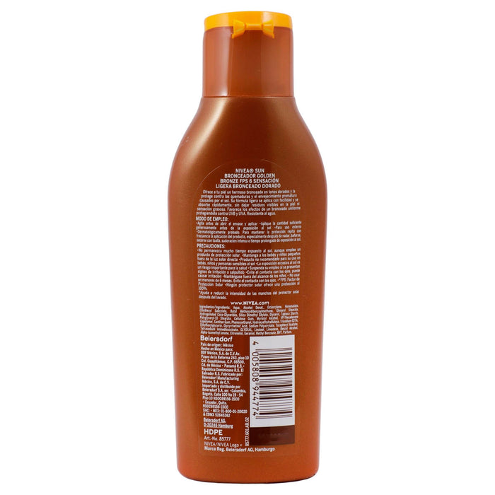 Bronceador Nivea Sun Golden Bronze Fps6 200Ml - WeCare Pharma