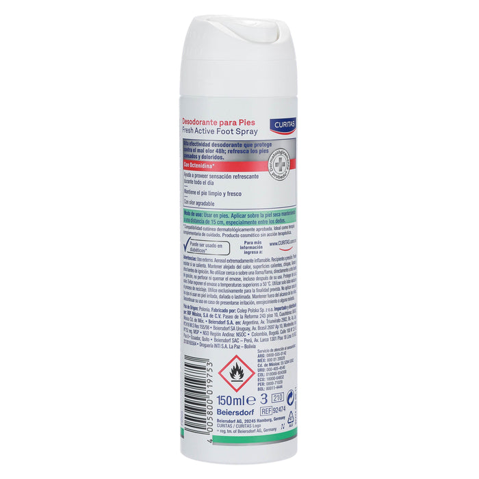 Desodorante Para Pies Curitas Frehs Spray 94G - WeCare Pharma