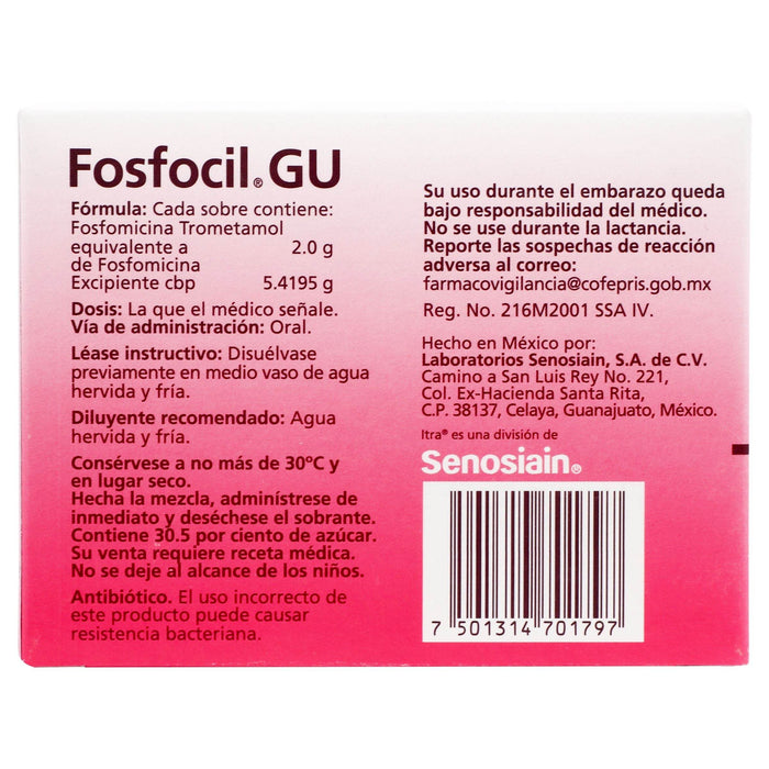 Fosfocil Gu Sobre Granulado 2G (Fosfomicina) - WeCare Pharma
