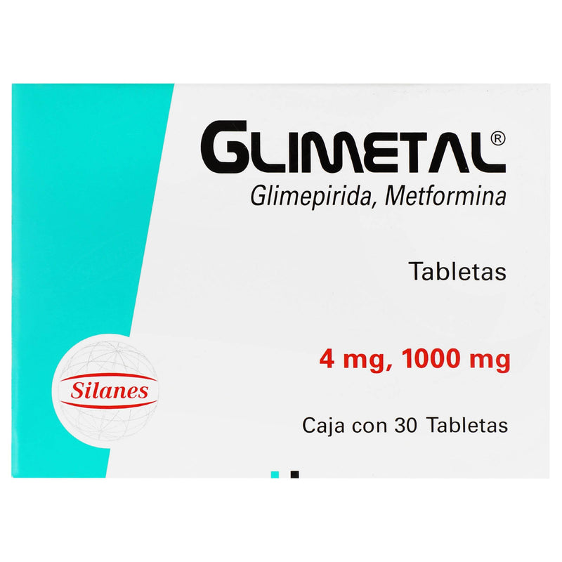 Glimetal 4/1000Mg Con 30 Tabletas (Glimepirida/Metformina) - WeCare Pharma