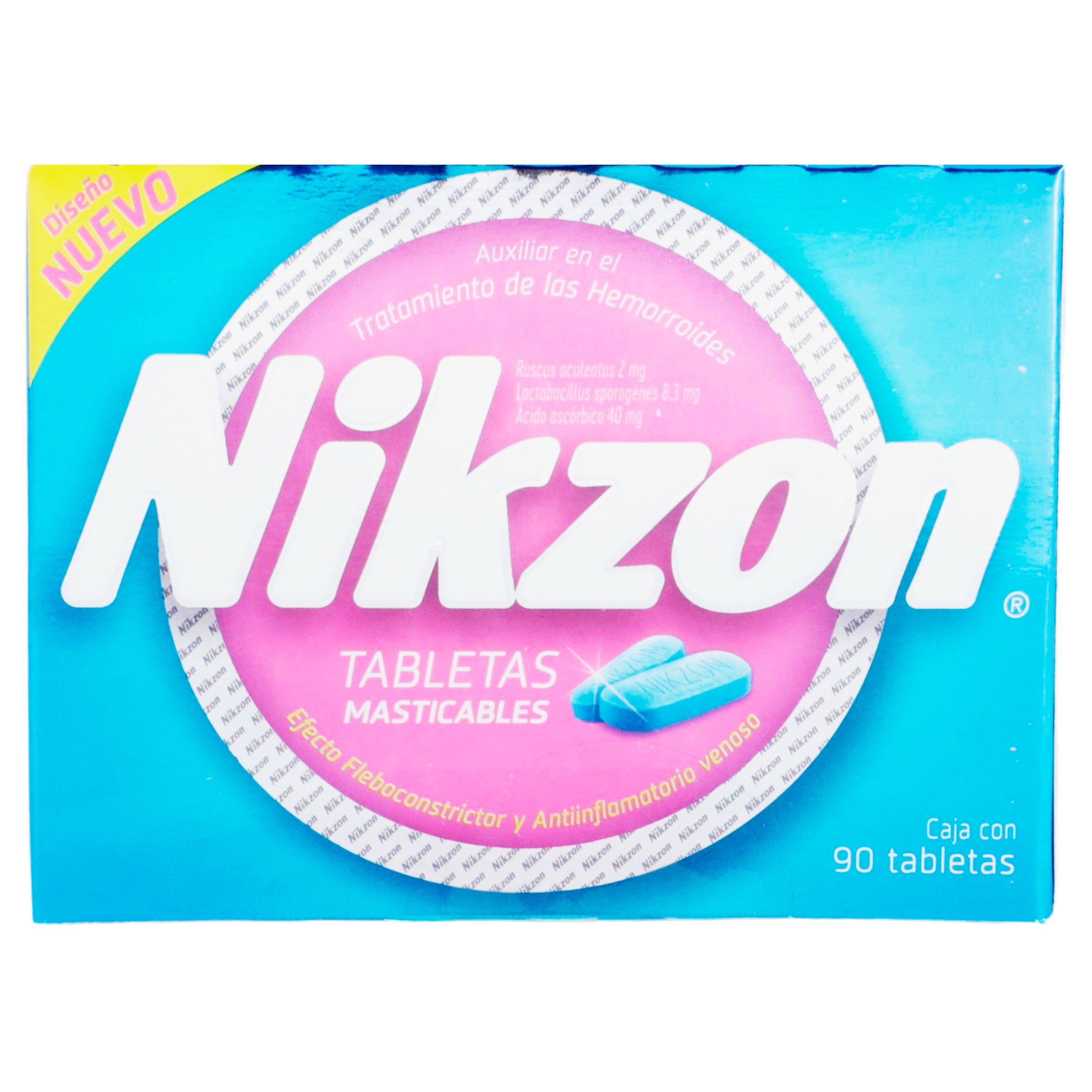 Nikzon Mast 20Mg/8.3/40Mg Con 90 Tabletas (Ruscus Aculeatus/L Sporogenes/Ac Ascorbico) 7 - 650240001314