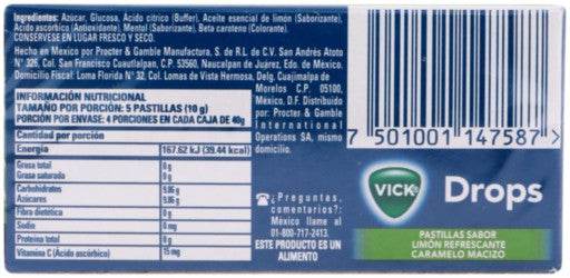 Vick Drops Pastillas 2G Con 20 Limon - WeCare Pharma