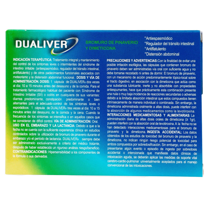 Dualiver 100Mg/150Mg Con 16 Capsulas (Bromuro De Pinaverio/Dimeticona) - WeCare Pharma