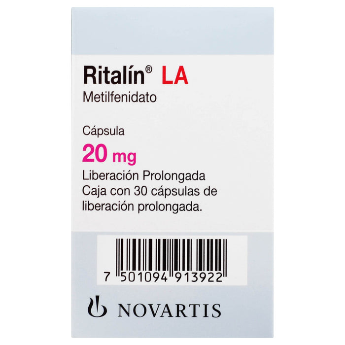 Ritalin La (Metilfenidato) Capsulas 20Mg Con 30 - WeCare Pharma