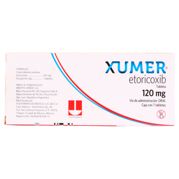 Xumer 120Mg Con 7 Tabletas (Etoricoxib) 7 - 7730979097833