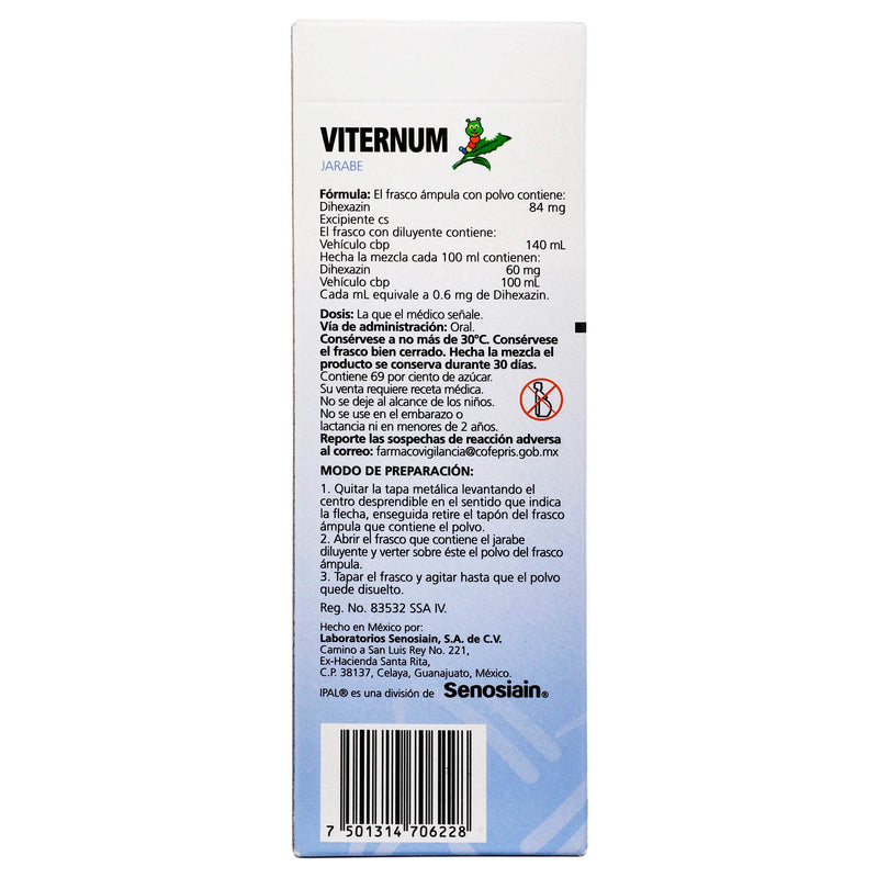 Viternum Jarabe 60Mg/100Ml 140Ml (Dihexazin) - WeCare Pharma