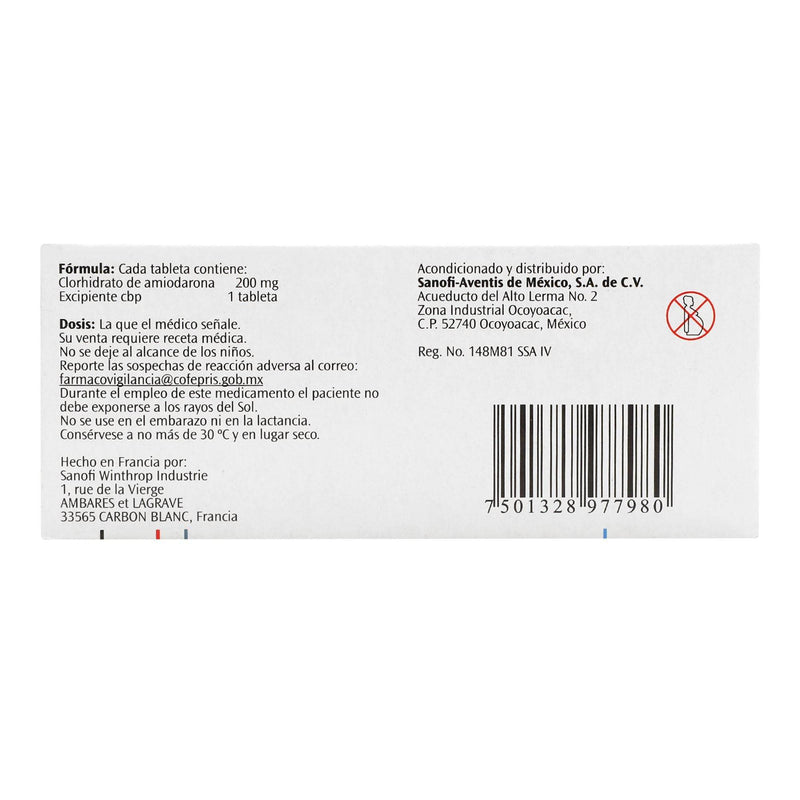 Cordarone 200Mg Con 20 Tabletas (Amiodarona) - WeCare Pharma