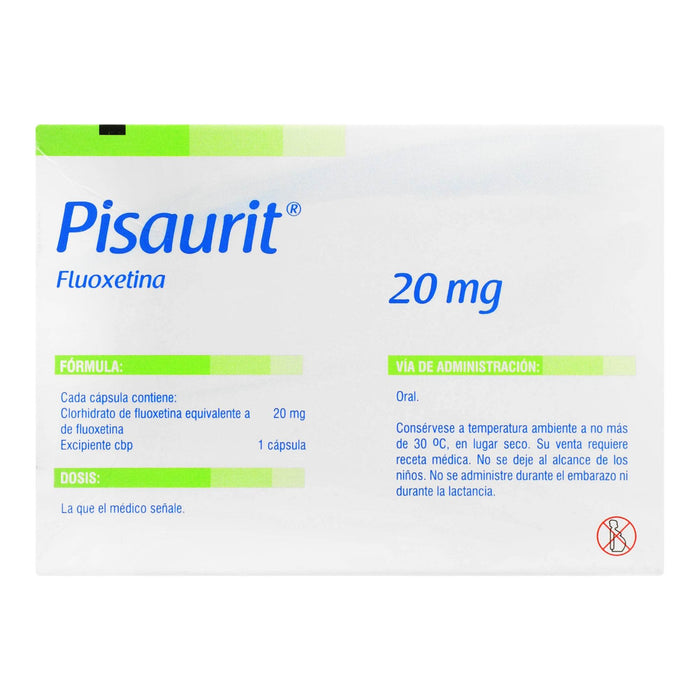 Pisaurit 20Mg Con 28 Capsulas (Fluoxetina) - WeCare Pharma