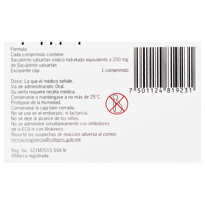 Entresto 200Mg Con 60 Tabletas (Sacubitrilo Valsartan) - WeCare Pharma