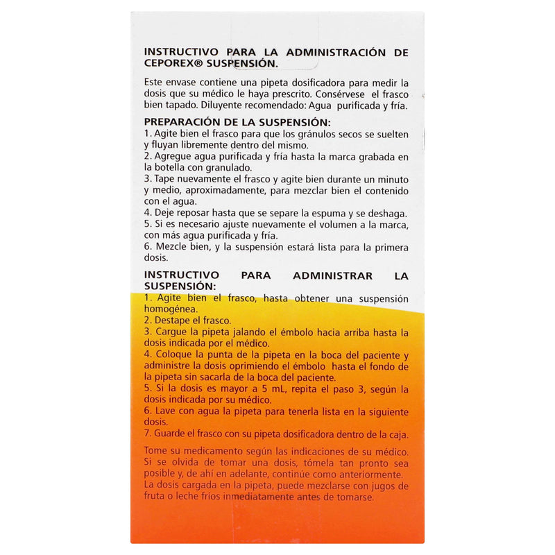 Ceporex Suspensión 250Mg 100Ml (Cefalexina) - WeCare Pharma