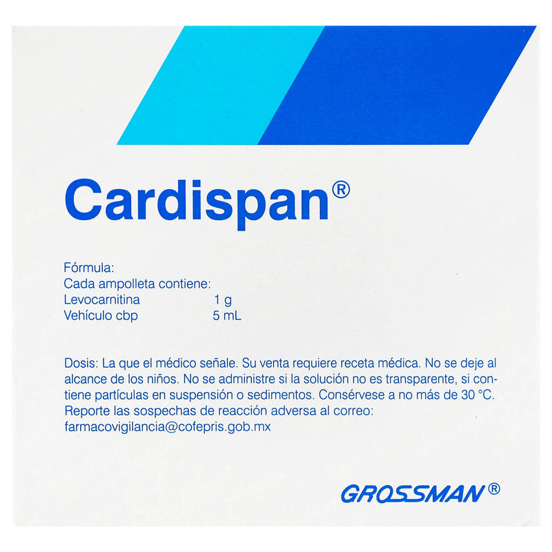 Cardispan 1G/5Ml Con 5 Ampulas (Levocarnitina) - WeCare Pharma