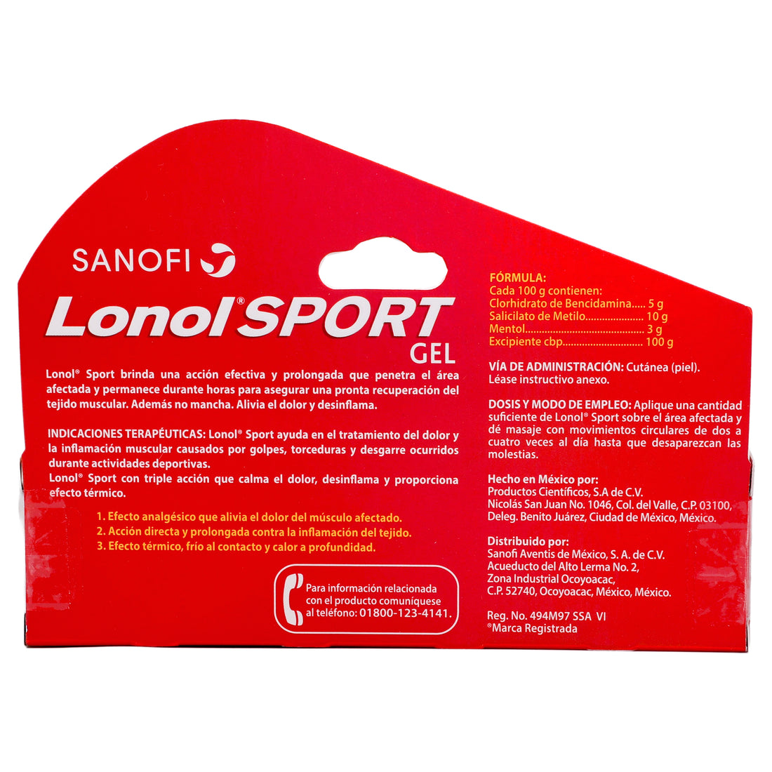 Lonol Crema 5/10G/3G Tubo 30G (Bencidamina/Mentol/Salicilato De Metilo) 6 - 7501165011403