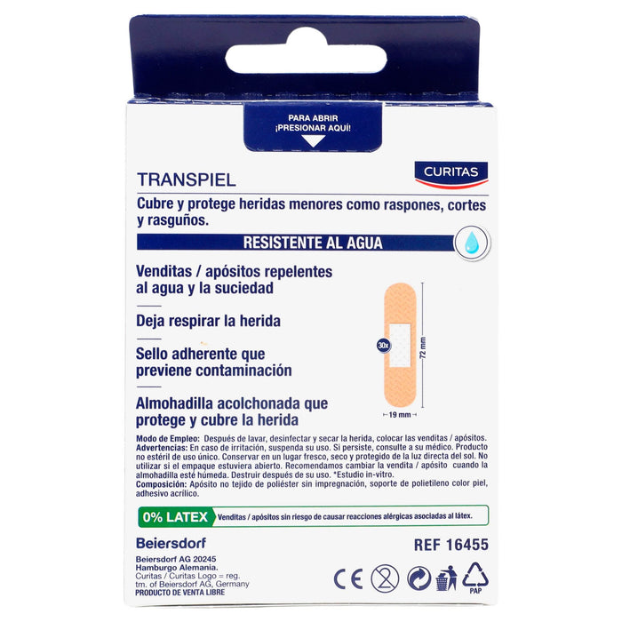 Curitas Adhesivas Transpiel Con 30 - WeCare Pharma