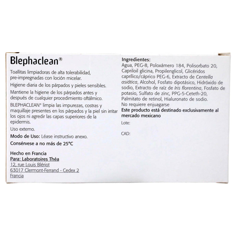 Blephaclean Toallitas Limpiadoras Parpados Con 30 - WeCare Pharma