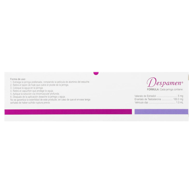 Despamen Jeringa 100Mg/5Mg/1Ml Con 1 (Testosterona/Estradiol) - WeCare Pharma
