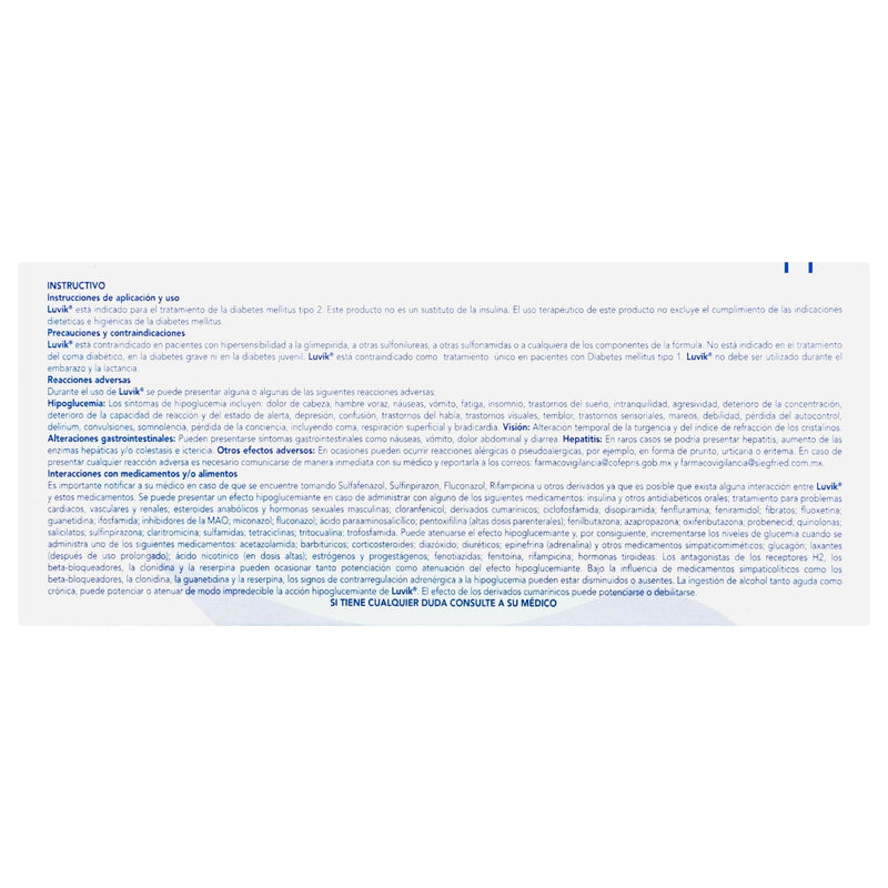 Luvik 4Mg Con 30 Tabletas (Glimepirida) - WeCare Pharma