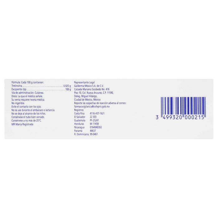 Retacnyl Crema 0.025% 30G (Tretinoina) - WeCare Pharma