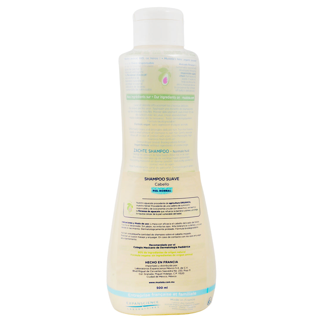 Mustela Shampoo Bebe Piel Normal 500Ml 7 - 3504105036133