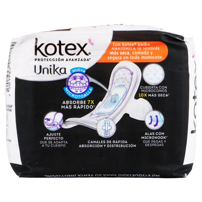 Toallas Kotex Unika Anatomica Con Alas Con 8 - WeCare Pharma