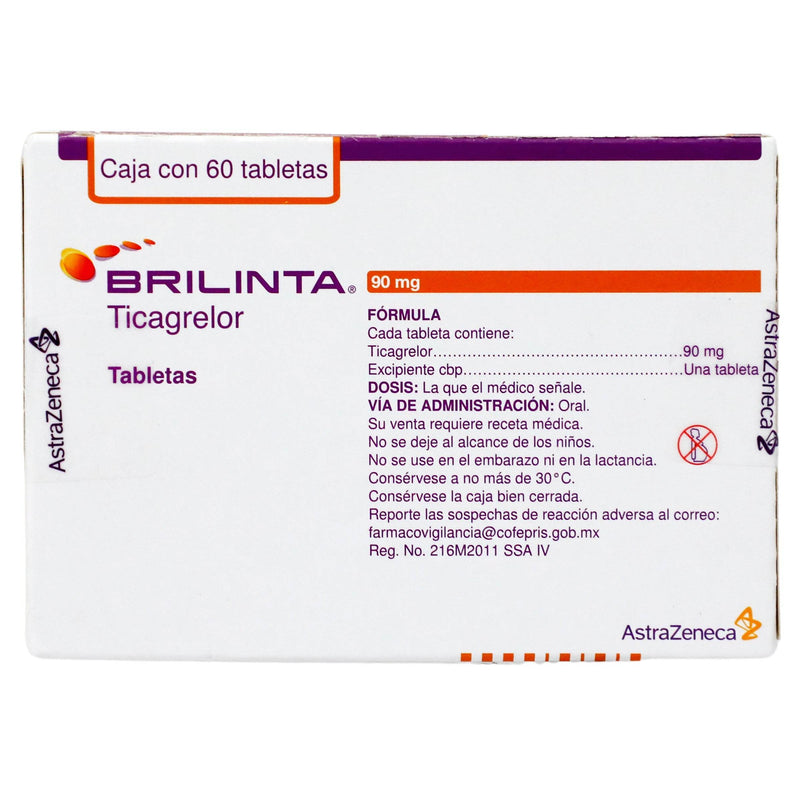 Brilinta 90Mg Con 60 Tabletas (Ticagrelor) - WeCare Pharma