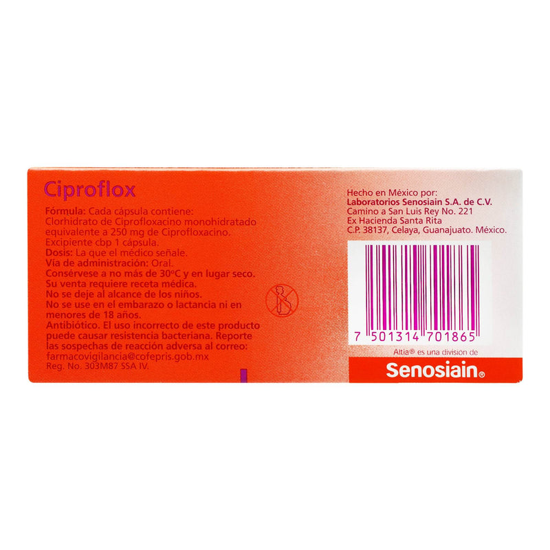 Ciproflox 250Mg Con 12 Capsulas (Ciprofloxacino) - WeCare Pharma