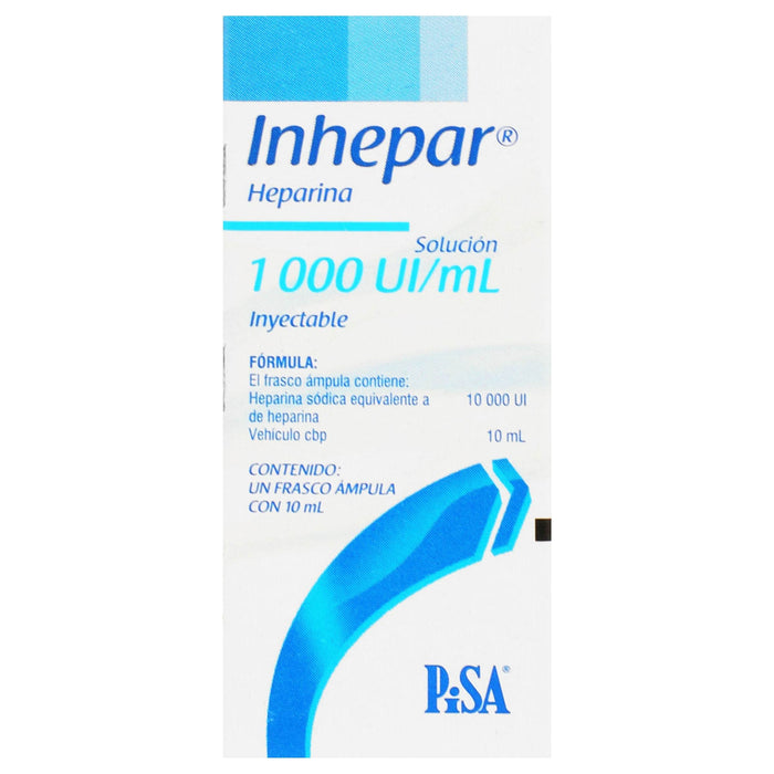 Inhepar Frasco 1000Unid/Ml 10Ml Con 1 Ampulas (Heparina) - WeCare Pharma