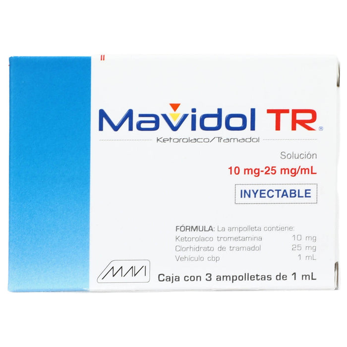 Mavidol Tr 10Mg/25Mg 1Ml Con 3 Ampulas (Ketorolaco/Tramadol) - WeCare Pharma