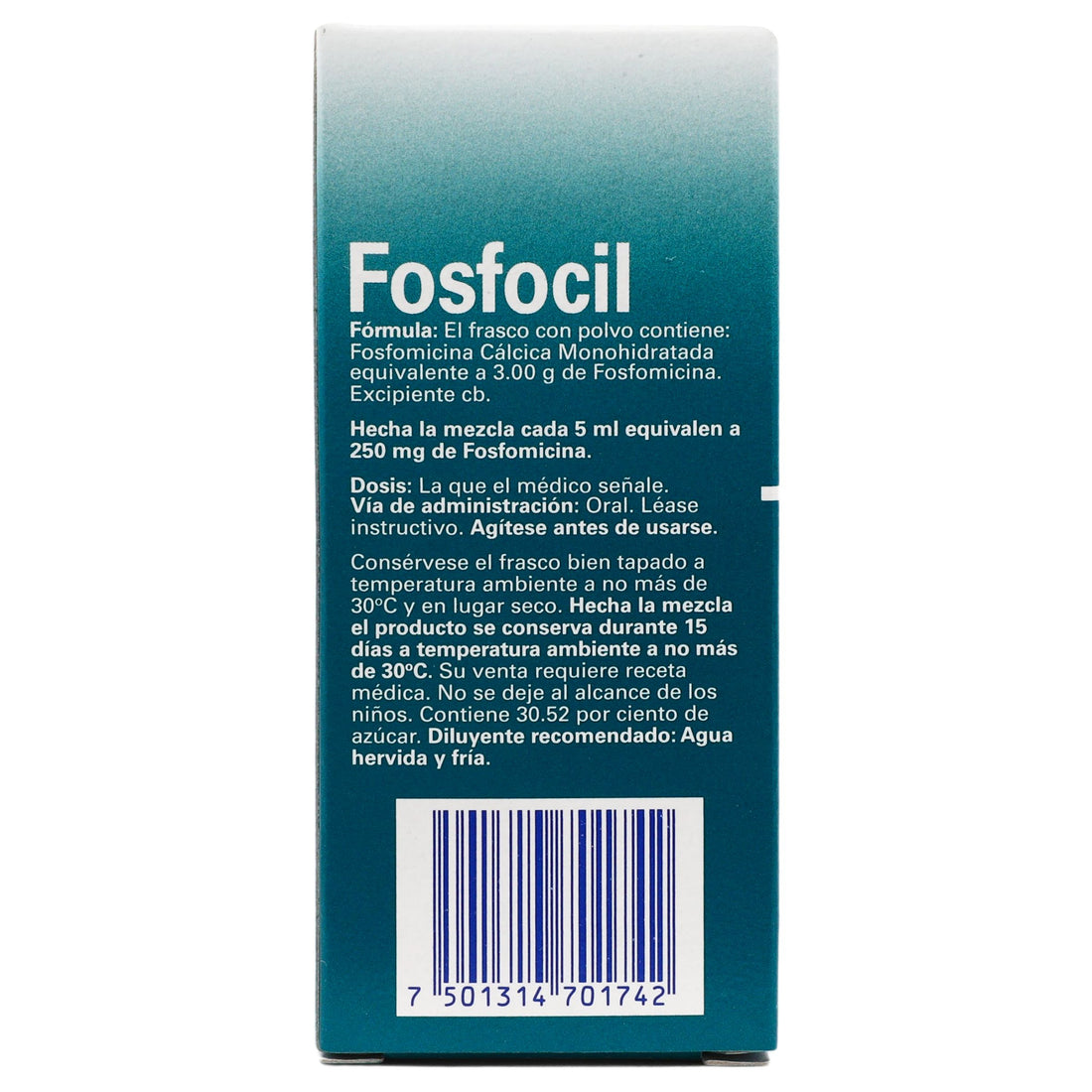 Fosfocil Suspensión 250Mg/5Ml 60Ml (Fosfomicina) 7 - 7501314701742