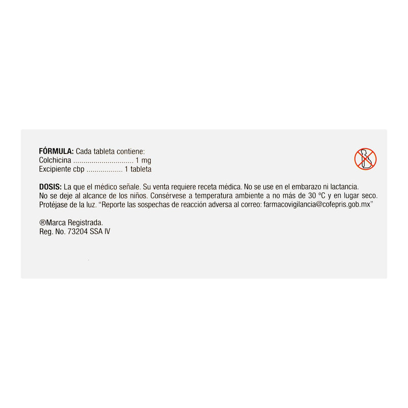 Colchiquim 1Mg Con 20 Tabletas (Colchicina) - WeCare Pharma