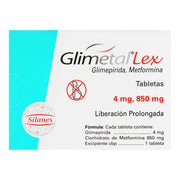 Glimetal Lex 4Mg/850Mg Con 30 Tabletas (Glimepirida/Metformina) - WeCare Pharma