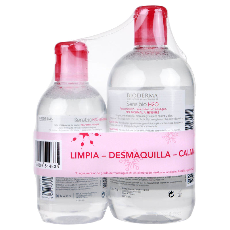 Bioderma Kit Sensibio Desmaquillante H2O 500Ml + Sensibio H2O 250Ml - WeCare Pharma