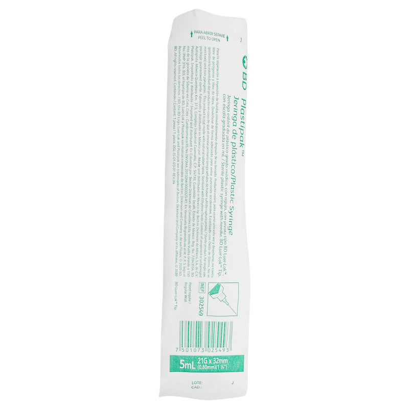 Jeringa 5Ml 21Gx32Mm Con 1 Pieza Plastipak - WeCare Pharma