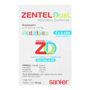 Zentel Dual Pediatrico Suspensión 400Mg/100Mg 10Ml (Albendazol/Quinfamida) - WeCare Pharma