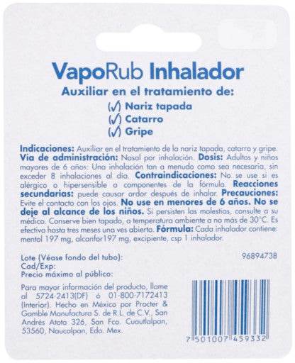 Vick Vaporub Innhalador 197Mg (Alcanfor/Mentol) - WeCare Pharma