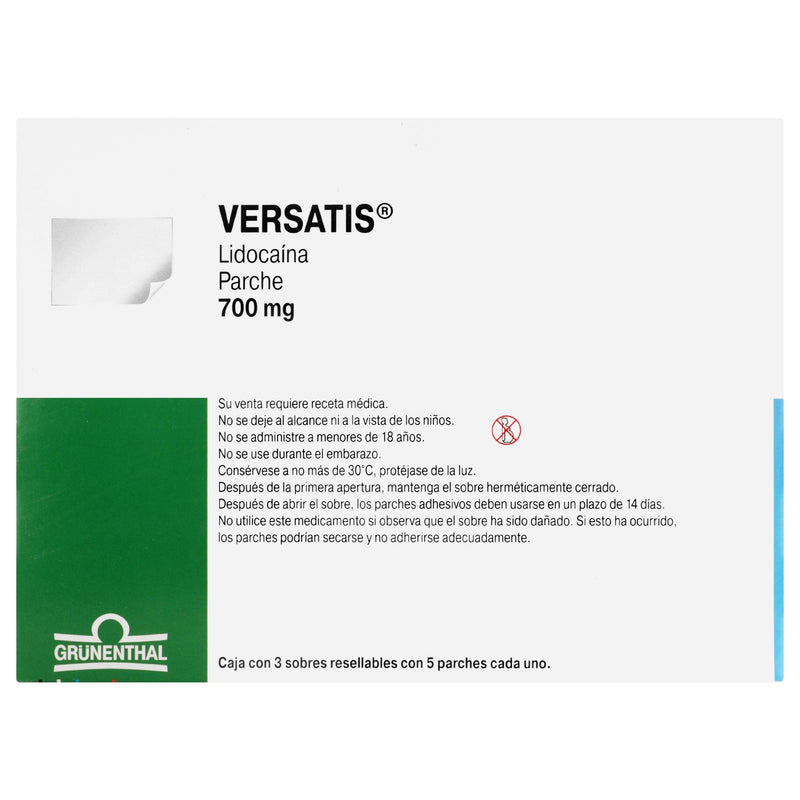 Versatis Parche 700Mg Con 5 (Lidocaina) - WeCare Pharma