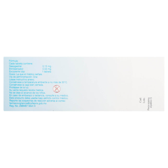 Marvelon 0.15Mg/0.03Mg Con 21 Tabletas (Desogestrel/Etinilestradiol) - WeCare Pharma