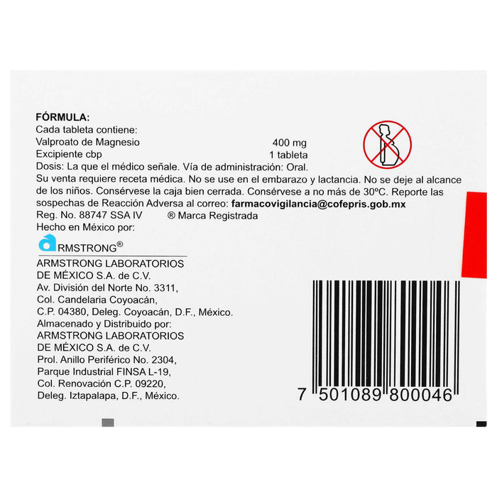 Atemperator (Valproato De Magnesio) Tabletas 400Mg Con 10 - WeCare Pharma