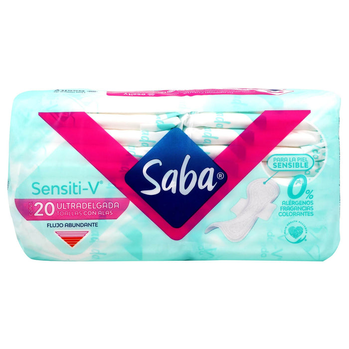 Toallas Saba Sensiti-V Ultradelgada Con 20 - WeCare Pharma