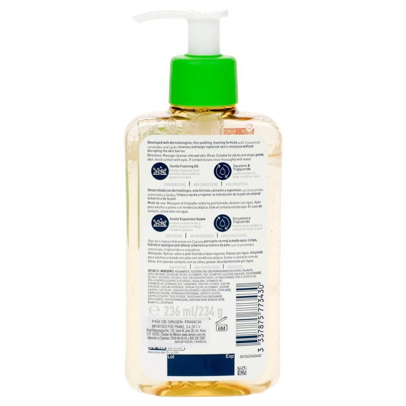 Cerave Limpiador Aceite Espumoso Hidratante 236Ml - WeCare Pharma