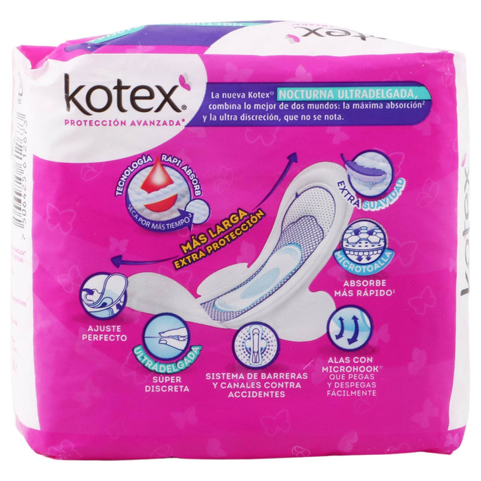 Toallas Sanitarias Kotex Nocturna Ultra Delgada Con 10 - WeCare Pharma