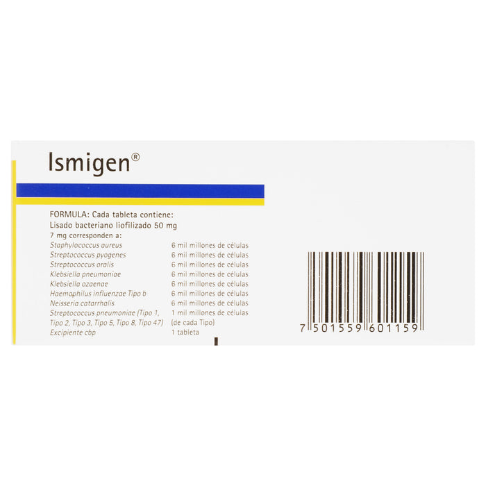 Ismigen Sl 50Mg Con 10 Tabletas (Lisados Bacterianos) 6 - 7501559601159