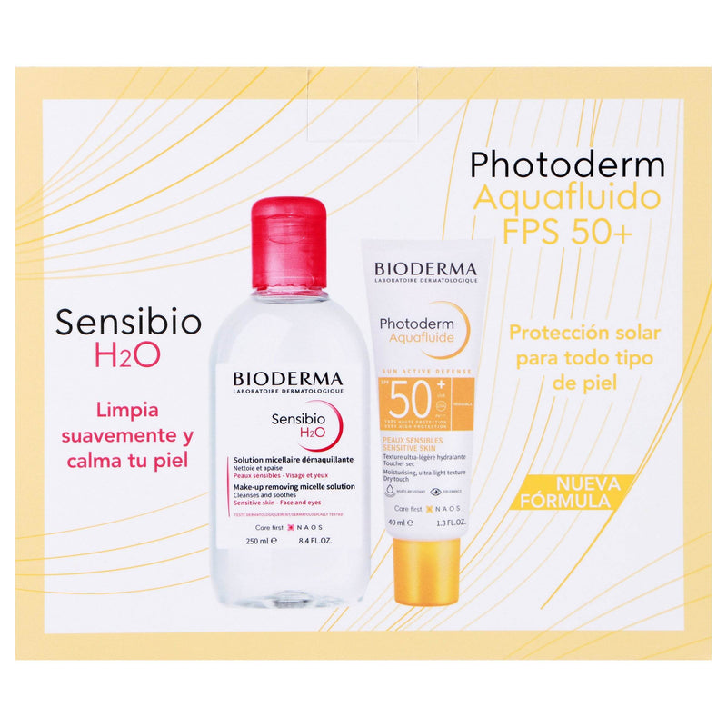 Bioderma Kit Pothoderm Aquafluide Fps50+ Sensibio H2O 250Ml - WeCare Pharma