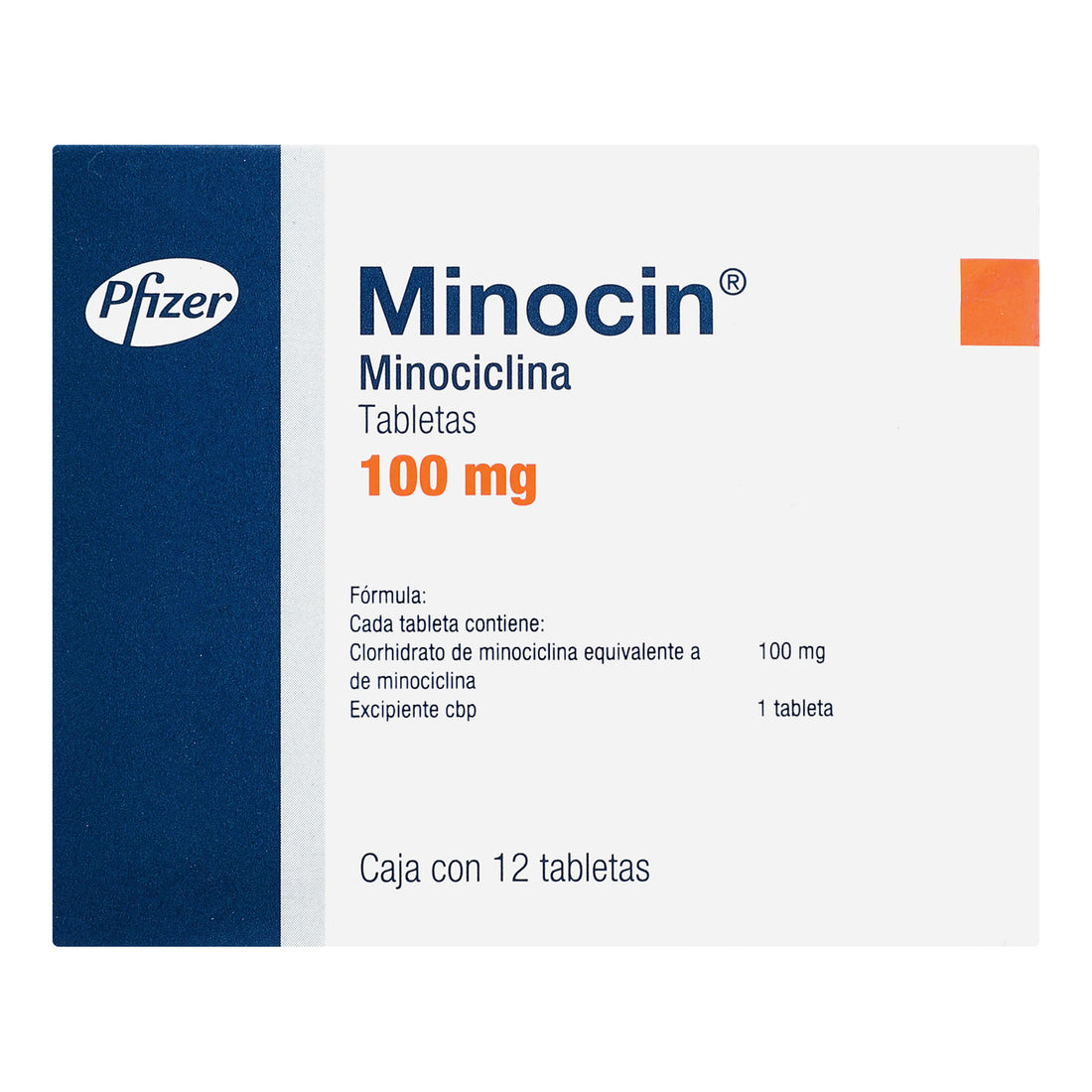 Minocin 100Mg Con 12 Tabletas (Minociclina) 5 - 7501228300291